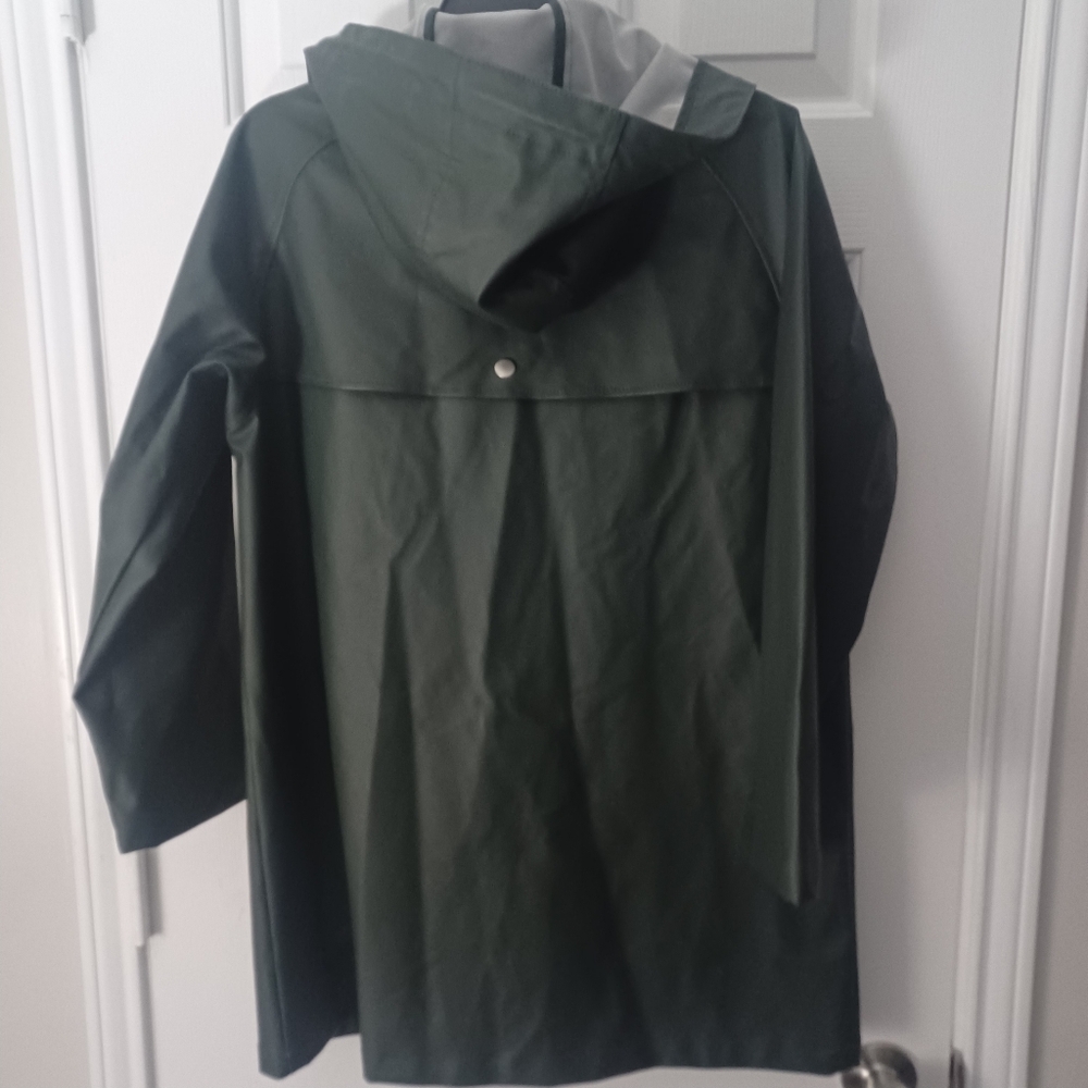 BDG Hunter Green Fisherman Rain Jacket Sz S - Picture 6 of 7